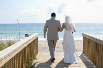 married couple in beach